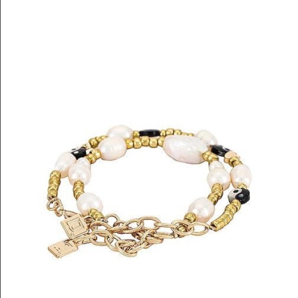 DANNIJO Valeria Bracelet Freshwater Pearl Yin Yang set NWT - Picture 8 of 16